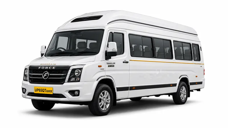 Force Tempo Traveller minibus for group travel in Varanasi